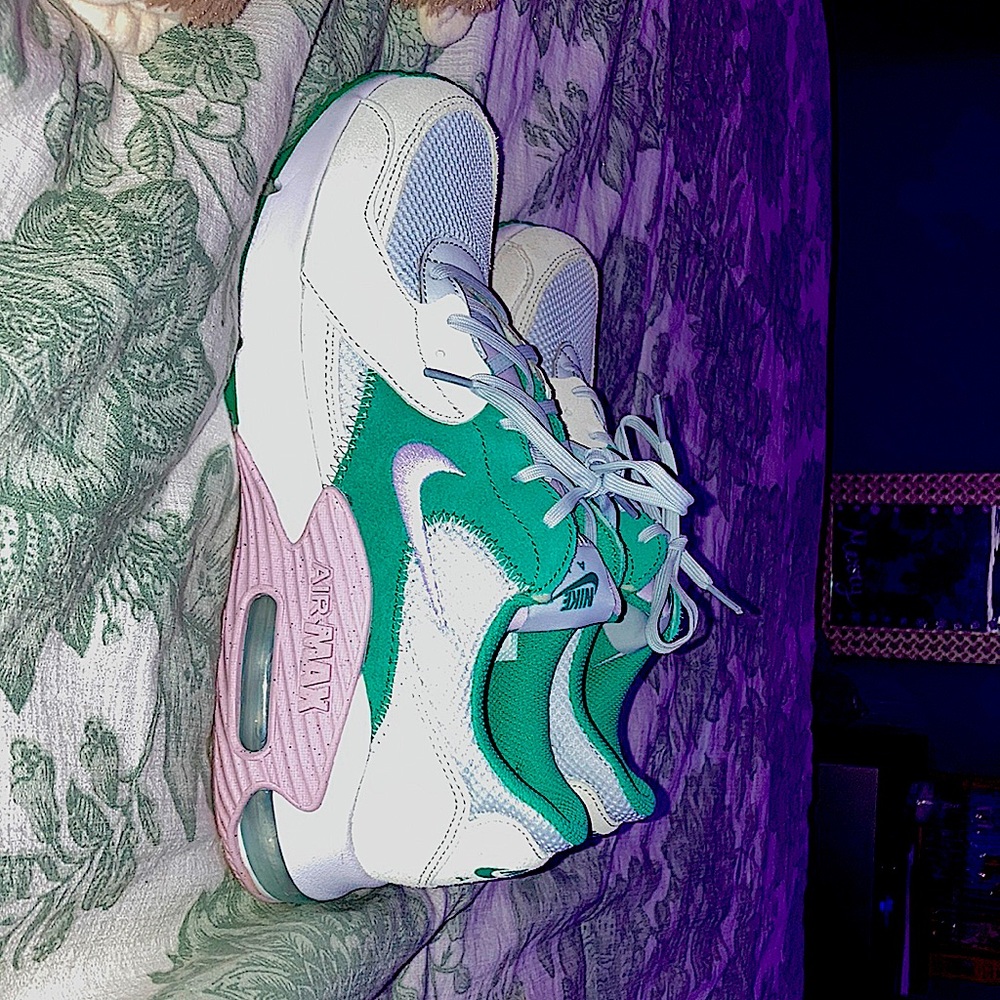 Green and purple Nike air max